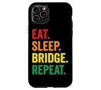 Tarjeta Eat Sleep Bridge Repeat con diseño de arcoíris Carcasa para iPhone 11 Pro