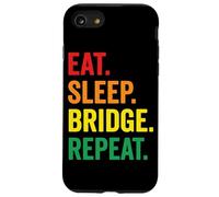 Tarjeta Eat Sleep Bridge Repeat con diseño de arcoíris Carcasa para iPhone SE (2020) / 7/8