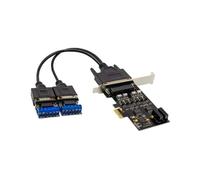 Tarjeta Elevadora PCIE de Puerto Paralelo DB25 de 25 Pines Tarjetas de Control de Comunicación PCIe X1 17V352 2SRS232/RS485 Tarjetas PCI-e Express