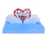 Tarjeta emergente 3D con sobre para San Valent?n, cumplea?os, boda, fiesta, compromiso, dise?o de cisne