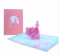 Tarjeta emergente 3D con sobre para San Valent?n, cumplea?os, boda, fiesta, compromiso Dise?o de princesa