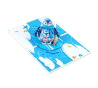 Tarjeta emergente 3D de pingüinos para el día de la madre, tarjetas de felicitación emergentes 3D con nota en blanco y sobre, tarjetas de regalo de cumpleaños, día de la madre