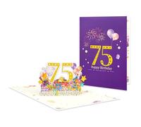 Tarjeta emergente de celebración con pirotecnia funcional, tarjeta de felicitación emergente para cumpleaños, celebración de cumpleaños