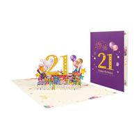 Tarjeta emergente de celebración con pirotecnia funcional, tarjeta de felicitación emergente para cumpleaños, celebración de cumpleaños