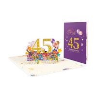 Tarjeta emergente de celebración con pirotecnia funcional, tarjeta de felicitación emergente para cumpleaños, celebración de cumpleaños