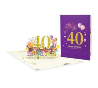 Tarjeta emergente de celebración con pirotecnia funcional, tarjeta de felicitación emergente para cumpleaños, celebración de cumpleaños
