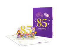 Tarjeta emergente de celebración con pirotecnia funcional, tarjeta de felicitación emergente para cumpleaños, celebración de cumpleaños