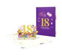 Tarjeta emergente de celebración con pirotecnia funcional, tarjeta de felicitación emergente para cumpleaños, celebración de cumpleaños