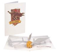 Tarjeta emergente Harry Potter Golden Snitch - If I'm a Keeper, Then You're A Catch - Deluxe hecho a mano - para todas las ocasiones - 5 x 7