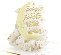 Tarjeta emergente para baby shower con dise o de papel Wonder de Hallmark Signature para nuevos padres (Twinkle Twinkle) Bienvenida al nuevo beb