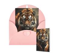 Tarjeta en blanco de 10 x 15 cm, tarjeta de feliz cumpleaños con sobres, animales salvajes, tarjetas de felicitación de tigre, para todas las ocasiones, tarjetas pensando en ti, tarjetas para