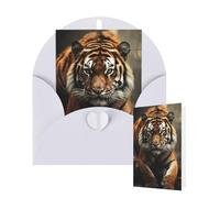 Tarjeta en blanco de 10 x 15 cm, tarjeta de feliz cumpleaños con sobres, animales salvajes, tarjetas de felicitación de tigre, para todas las ocasiones, tarjetas pensando en ti, tarjetas para