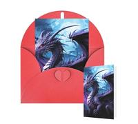 Tarjeta en blanco de 10 x 15 cm, tarjeta de feliz cumpleaños con sobres, dragón morado, luna, tarjetas de felicitación para todas las ocasiones, tarjetas pensando en ti, tarjetas para invitaciones de