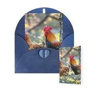 Tarjeta en blanco de 10 x 15 cm, tarjeta de feliz cumpleaños con sobres, hermosas tarjetas de felicitación de gallina para todas las ocasiones pensando en ti, tarjetas para invitaciones de negocios de