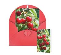 Tarjeta en blanco de 10 x 15 cm, tarjeta de feliz cumpleaños con sobres, tarjetas de felicitación de cerezas para todas las ocasiones, tarjetas pensando en ti, tarjetas para invitaciones de negocios