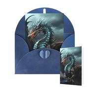 Tarjeta en blanco de 10 x 15 cm, tarjeta de feliz cumpleaños con sobres, tarjetas de felicitación de dragón genial para todas las ocasiones, tarjetas pensando en ti, tarjetas para invitaciones de