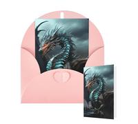 Tarjeta en blanco de 10 x 15 cm, tarjeta de feliz cumpleaños con sobres, tarjetas de felicitación de dragón genial para todas las ocasiones, tarjetas pensando en ti, tarjetas para invitaciones de