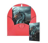 Tarjeta en blanco de 10 x 15 cm, tarjeta de feliz cumpleaños con sobres, tarjetas de felicitación de dragón genial para todas las ocasiones, tarjetas pensando en ti, tarjetas para invitaciones de