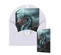 Tarjeta en blanco de 10 x 15 cm, tarjeta de feliz cumpleaños con sobres, tarjetas de felicitación de dragón genial para todas las ocasiones, tarjetas pensando en ti, tarjetas para invitaciones de