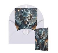 Tarjeta en blanco de 10 x 15 cm, tarjeta de feliz cumpleaños con sobres, tarjetas de felicitación de dragón genial para todas las ocasiones, tarjetas pensando en ti, tarjetas para invitaciones de