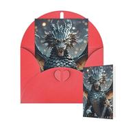 Tarjeta en blanco de 10 x 15 cm, tarjeta de feliz cumpleaños con sobres, tarjetas de felicitación de dragón genial para todas las ocasiones, tarjetas pensando en ti, tarjetas para invitaciones de