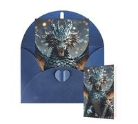 Tarjeta en blanco de 10 x 15 cm, tarjeta de feliz cumpleaños con sobres, tarjetas de felicitación de dragón genial para todas las ocasiones, tarjetas pensando en ti, tarjetas para invitaciones de