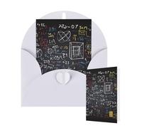 Tarjeta en blanco de 10 x 15 cm, tarjeta de feliz cumpleaños con sobres, tarjetas de felicitación de matemáticas y física, para todas las ocasiones, tarjetas pensando en ti, tarjetas para invitaciones