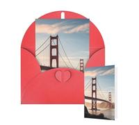 Tarjeta en blanco de 10 x 15 cm, tarjeta de feliz cumpleaños con sobres, tarjetas de felicitación de puente Golden Gate para todas las ocasiones, tarjetas pensando en ti, tarjetas para invitaciones de