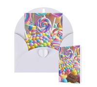 Tarjeta en blanco de 10 x 15 cm, tarjeta de feliz cumpleaños con sobres, tarjetas de felicitación de tierra de caramelos para todas las ocasiones, tarjetas pensando en ti, tarjetas para invitaciones