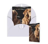 Tarjeta en blanco de 10 x 15 cm, tarjeta de feliz cumpleaños con sobres, tarjetas de felicitación Golden Retrievers para todas las ocasiones, tarjetas pensando en ti, tarjetas para invitaciones de
