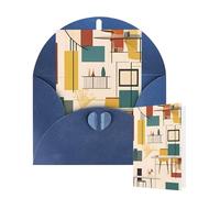 Tarjeta en blanco de 10 x 15 cm, tarjeta de feliz cumpleaños con sobres, tarjetas de felicitación modernas de mediados de siglo para todas las ocasiones, tarjetas pensando en ti, tarjetas para