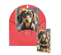 Tarjeta en blanco de 10 x 15 cm, tarjeta de feliz cumpleaños con sobres, una bonita tarjeta de felicitación de perro salchicha para todas las ocasiones, tarjetas pensando en ti, tarjetas para