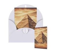 Tarjeta en blanco de 10 x 15 cm, tarjeta de feliz cumpleaños con sobres, vintage, gran pirámide egipcia, tarjetas de felicitación para todas las ocasiones, tarjetas pensando en ti, tarjetas para