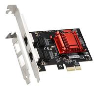 Tarjeta Ethernet Gigabit PCIe de Doble Puerto - Intel 82575&82576, 2 Puertos RJ45, Adaptador PCI Express 1000M, Soporte PXE y de Perfil bajo - Compatible con Windows/Windows Server/Linux/Freebsd/Dos