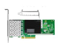 Tarjeta Ethernet LAN PCIe X8 X710-DA4 SFP+10 Gigabit de Cuatro Puertos, Adaptador de Red de Fibra NIC para Servidor NAS ESXi FreeNAS
