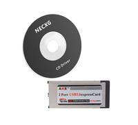 Tarjeta Express USB 3.0 de 2 Puertos de Alta Velocidad Tarjeta Express con Ranura de 34 Mm Adaptador Convertidor PCMCIA para Laptop Notebook