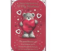 Tarjeta extragrande para el día de San Valentín con texto en inglés «To My Husband», bonito diseño romántico de peluche, 8 páginas, 30 x 20 cm