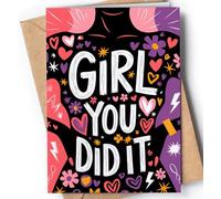 Tarjeta Felicitación Graduación - Tarjeta de Graduacion Primaria, Secundaria, Bachillerato, Carrera, Universidad, Master, Doctorado - Tarjeta Enhorabuena Oposiciones - Regalo para Graduación