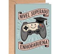 Tarjeta Felicitación Graduación - Tarjeta de Graduacion Primaria, Secundaria, Bachillerato, Carrera, Universidad, Master, Doctorado - Tarjeta Enhorabuena Oposiciones - Regalo para Graduación - EU 348