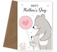 Tarjeta feliz para el día de la madre de hija o hijo, perfecta para esposa como tarjeta del primer día de la madre, madrina, madrastra o incluso tía