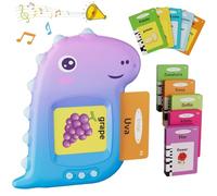 Tarjeta Flash Parlante Juguetes Educativos Niños para 3 4 5 6 Años, Electight Tarjetas Flash Parlantes, Juguetes Educativos Audibles, Mayor Interacción, Tarjeta de Alfabetización Infantil - Violeta