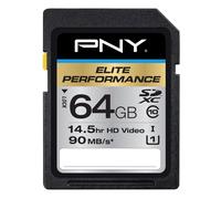 Tarjeta flash PNY Elite Performance de 64 GB, SDXC de alta velocidad, clase 10, UHS-I U1, hasta 90 MB/s - P-SDX64U1H-GE