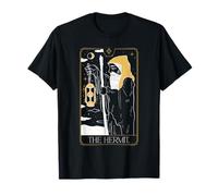 Tarjeta gótica de Halloween Ermitaño Tarot Grim Reaper Oculto Camiseta