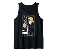 Tarjeta gótica de Halloween Ermitaño Tarot Grim Reaper Oculto Camiseta sin Mangas