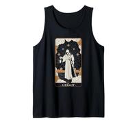 Tarjeta gótica de Halloween Ermitaño Tarot Grim Reaper Oculto Camiseta sin Mangas