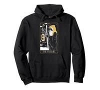 Tarjeta gótica de Halloween Ermitaño Tarot Grim Reaper Oculto Sudadera con Capucha