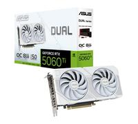 Tarjeta gráfica asus dual geforce rtx 5060 ti oc white edition/ 8gb gddr7