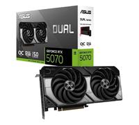 ASUS Dual GeForce RTX 5070 12 GB GDDR7 OC Edition Tarjeta gráfica (PCIe 5.0, DLSS 4, HDMI 2.1b, DisplayPort 2.1b, diseño Compacto con Doble Ventilador, Ventilador Axial-Tech, tecnología 0dB)