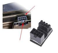 Tarjeta gráfica Conector de alimentación de dirección 6PIN 8PIN Conector de alimentación Girar 180 ° de dirección 3m Adhesivo ignífugo