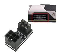 Tarjeta gráfica Conector de alimentación de dirección 6PIN 8PIN Conector de alimentación Girar 180 ° de dirección 3m Adhesivo ignífugo